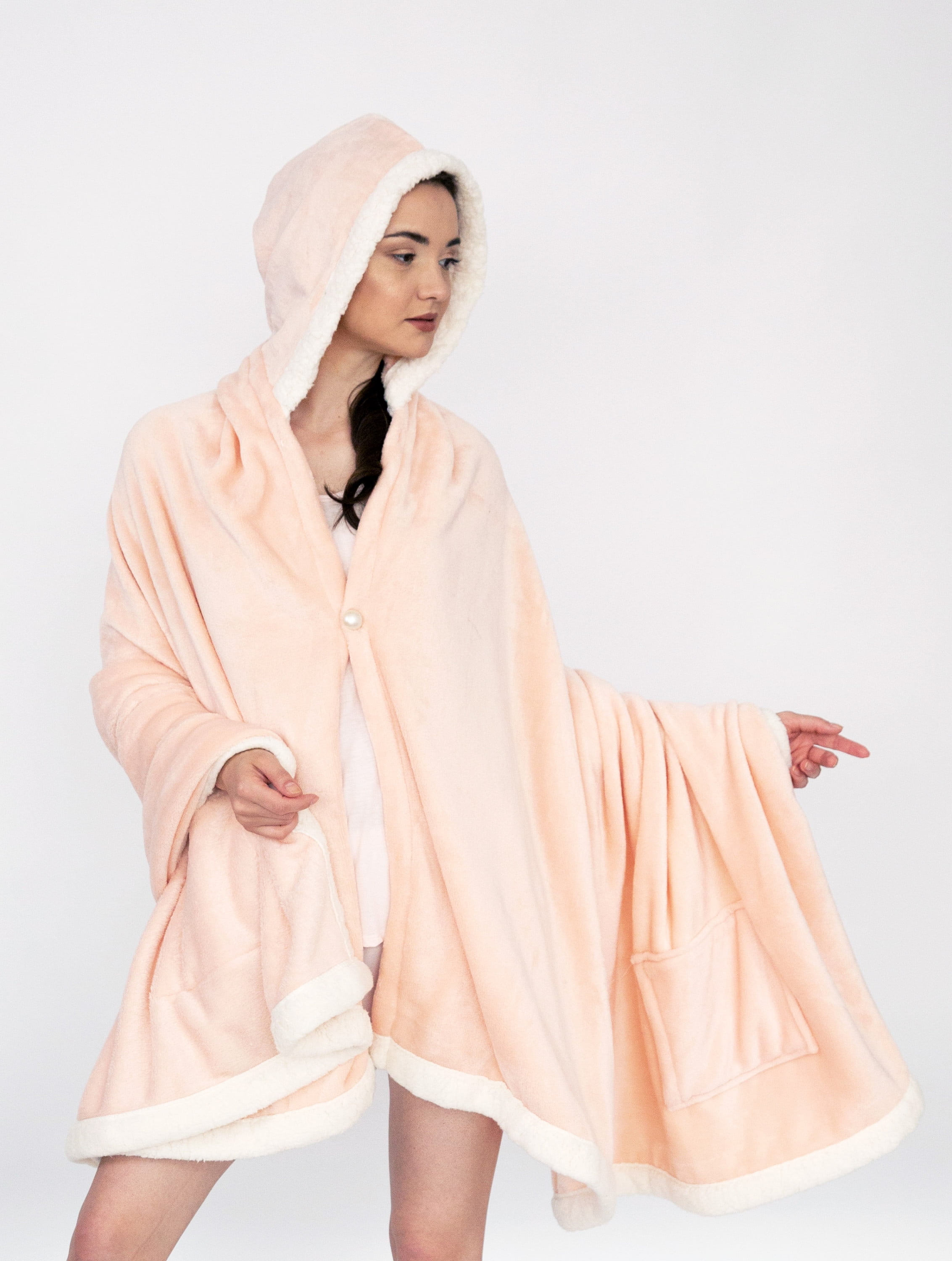 Chic Home Azrael Snuggle Hoodie Ultra Plush Flannel Wearable Blanket