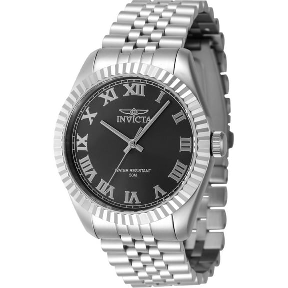 Invicta 47396 Men's Specialty Black Dial Silver Bracelet Watch