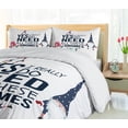 thumbnail image 5 of Ambesonne Saying Duvet Cover Sets, Gnomes in Christmas Garden, 2-King, Dark Sky, 5 of 7