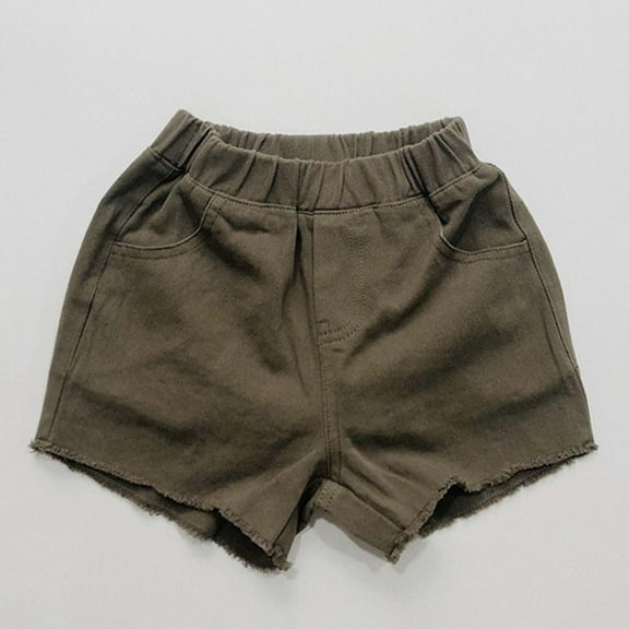Boys Shorts Drawstring Elastic Waist Jogger Travel Pants Baby Clothes Girl 1-2 Years