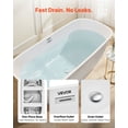 thumbnail image 5 of VEVOR Acrylic Freestanding Bathtub, 67 Inch Contemporary Soaking White Tub with Polished Chrome Overflow and Drain, Elegant Oval Shape Stand Alone Soaker Tub for Modern Bathroom or Remodel Projects, 5 of 9