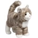 thumbnail image 1 of Peluche Douglas con cremallera, gato atigrado gris, 30 cm, 1 of 7