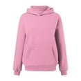 thumbnail image 6 of Cute Sweatshirts for Women Women's Solid Color Sweatshirt Women's Casual Hoodie Basic Pullover Sweatshirt Soft Comfortable Long Sleeve Hooded Top For Everyday Wear All Season, 6 of 7