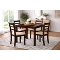 thumbnail image 5 of CARTESIAN Gothic Square Dining Table, Solid Rubberwood, Mahogany Finish, 36x36x30 Inch, Modern Farmhouse Style, Compact for Small Spaces, 5 of 7