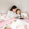 thumbnail image 5 of Catabedysis Pink Flowers ABC Print Z 7pcs Queen Bedding,Personalized Monogrammed Gifts Bedding Comforter Set Queen,Pink Reversible For Girls, 5 of 7