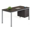 thumbnail image 2 of Boss Office Products Simple System 60" x 24" Single Desk with (1) Pedestal, Driftwood, 2 of 7