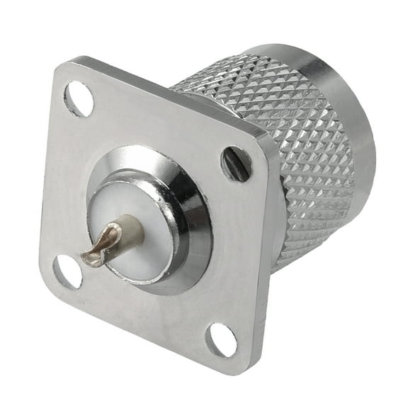 N Male Panel Mount Chassis PCB Brass Coaxial Cable RF Connector Adapter 1pcs