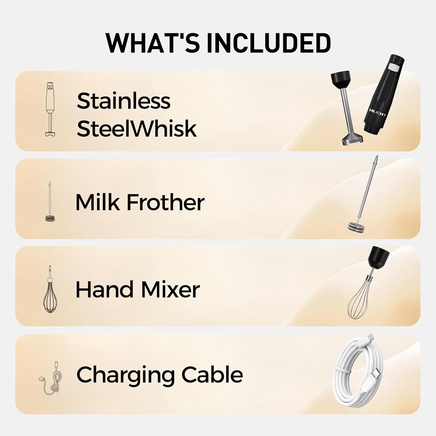 Cordless Immersion Hand Blender with Brushless Motor and Variable Speed for Everyday Cooking