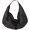 Black, variant on Oversized Leopard Crescent Tote Bag Large Suede Slouchy Cheetah Print Hobo Dumpling Bag Leopard Half Moon Handbag