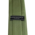 thumbnail image 4 of Solid Olive Green Traditional Men's Necktie, 4 of 5