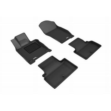 3D MAXpider 2018-2024 Fits Infiniti Q50 1st 2nd Row Black Kagu Carbon Fiber Embossed Pattern Floor Mat L1IN03001509