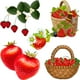 thumbnail image 2 of Three Ratels C0510 Hermosa fresa hermosa fruta PVC cocina pared pegatina decoración muebles baño calcomanías, 2 of 5