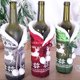 thumbnail image 2 of Toystoory Funda Universal para botella de vino, Bola de pelo elástica de Navidad, Collar de piel, ropa tejida de Navidad, bolsa de champán, Verde, 2 of 6