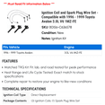 thumbnail image 2 of Ignition Coil and Spark Plug Wire Set - Compatible with 1996 - 1999 Toyota Avalon 3.0L V6 1MZ-FE 1997 1998, 2 of 2
