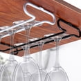 Metal Wine Rack Storage MOKKHNB Smooth Edged Black Metal Wine Glass Storage Rack for Home Use ...