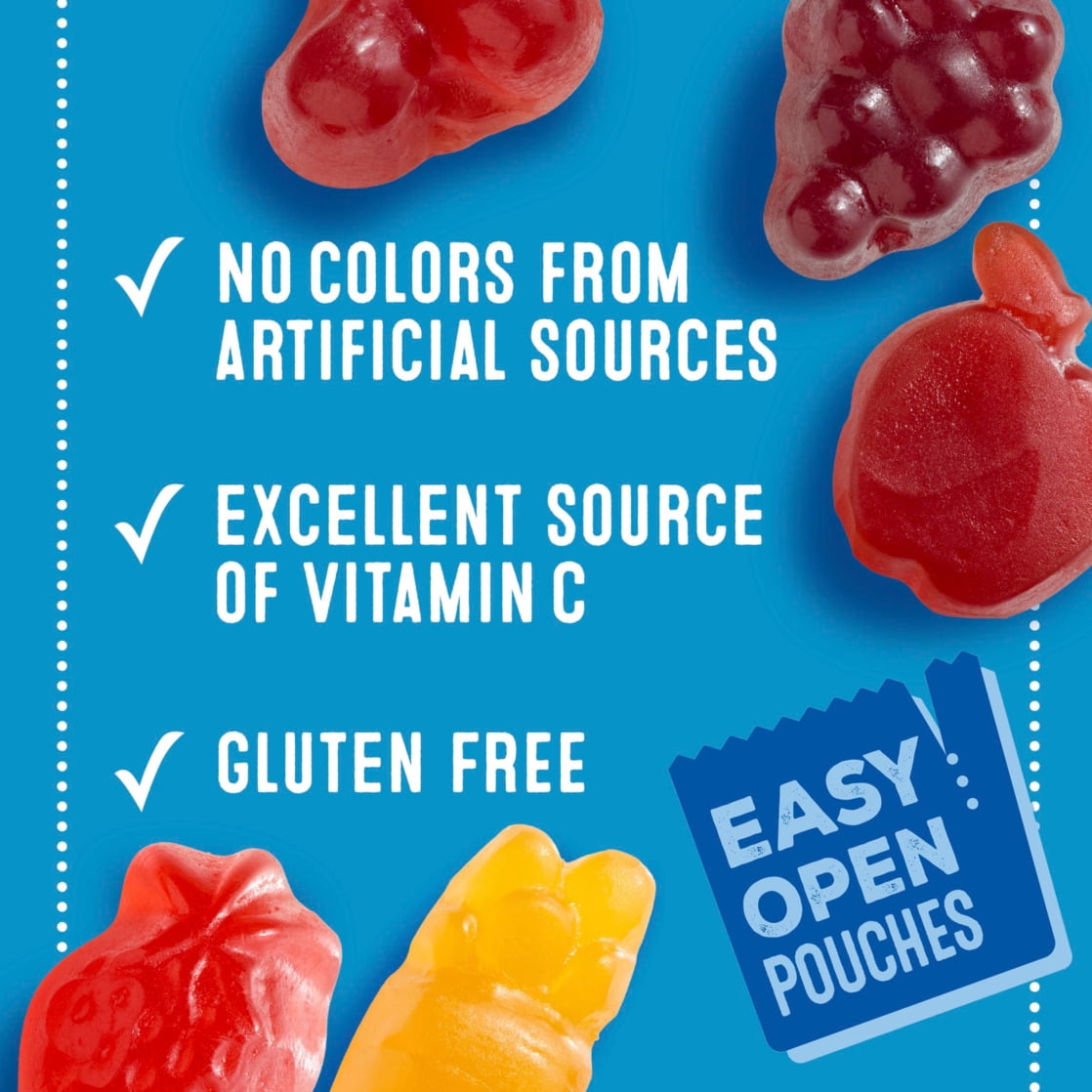 (6 pack) Mott's Berry and Assorted Fruit Flavored Snacks, Gluten Free, Value Pack, 22 Count, 17.6 oz