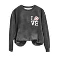 thumbnail image 2 of Fall Savings Clearacne Women'S Sweatshirts Women's Baseball Print GameDay Crew Neck Multi Color Multi Size Crew Neck Hoodless Long Sleeve Sweatshirt, 2 of 9