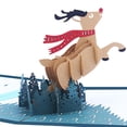 thumbnail image 4 of 2pcs Christmas Greeting Card 3D Reindeer Handcraft 2pcs Paper Carving Party Paper Carving Pop-up Congratulation Gift Card Handcraft for Christmas Party Birthday, 4 of 9