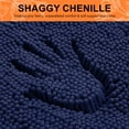 thumbnail image 3 of Smiry Bathroom Rugs Sets 2 Piece, Soft Absorbent Chenille Bath Rug Set, Non Slip Machine Washable Shaggy Bath Mats for Tub, Shower, and Floor (30x20+24x16, Navy blue), 3 of 7
