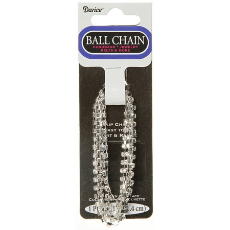 Crystal Clear Chain Guard - Rhinestone Cup Chain Necklace: Silver with Clear Crystal Rhinestones, 2.5 mm