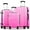Rose Red, variant on 28-inch PC + ABS Large Checked Suitcase with Spinner Wheels and TSA Lock for Travel Trips Business, Purple