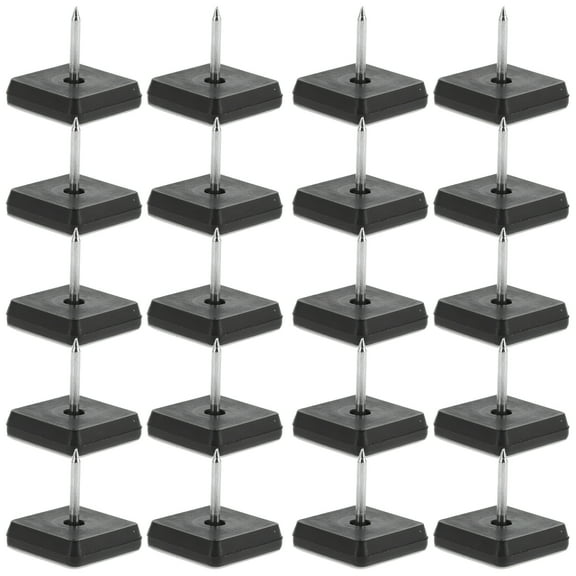 XIBUFE 2026 New 20Pcs Nail on Furniture Sliders Square Chair Feet Glides Furniture Slider Pads Moving Sliders for Carpet Hardwood Floors Furniture Cupboard Chair Leg Floor Protectors