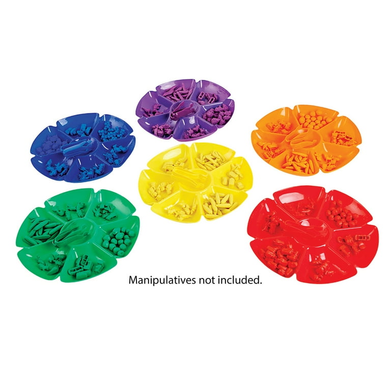 TickiT Flower Sorting Trays - Set of 6 - Assorted Colors 