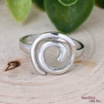 thumbnail image 5 of SS DESIGNS Sterling Silver Ring - Minimalist Spiral Design Round Swirl Statement Band, Lightweight Durable Plain Silver Jewelry for Everyday Fashion, 5 of 8