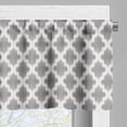 thumbnail image 5 of Ambesonne Grey and White Valance & Curtain, Geometric Damask, 55"x45", Dimgrey White, 5 of 6