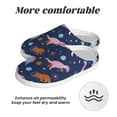 thumbnail image 6 of Lsque Dinosaur Pattern Womens Comfort Cotton on Scuff With Memory Foam and Anti-skid Sole Slipper-39/40, 6 of 7