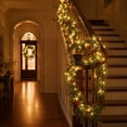 thumbnail image 4 of Qwtwty 6 ft Christmas Garlands with Lights, Pre‑Lit Faux Winter Garland for Mantle Stairs Railing Fireplace Indoor Outdoor Xmas Decor, 4 of 6