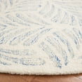 thumbnail image 3 of SAFAVIEH Jardin Cyan Leaves Area Rug, Ivory/Blue, 6' x 6' Round, 3 of 8