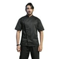 thumbnail image 1 of TopTie Unisex Black Chef Coat with Mesh Side Panels, 1 of 4