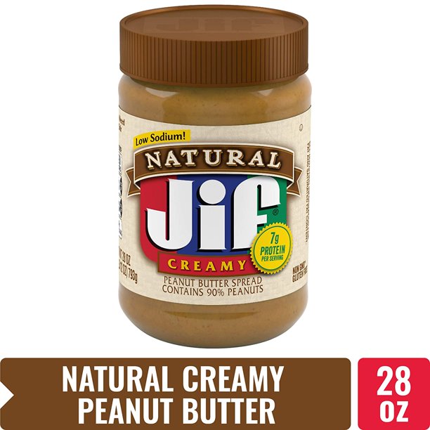 Jif Natural Creamy Peanut Butter Spread, 28 oz. (10 Count) â€“ 7g (7 DV) of Protein per Serving