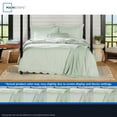 thumbnail image 5 of Mainstays King Comforter Set, All-Season, 5-Piece, Sage Pick Stitch Scallop, 5 of 15