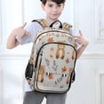 thumbnail image 6 of FORMRS Unisex School Backpack 17" Student Travel Bag with Laptop Compartment, Brown Cartoon Bears, 6 of 7