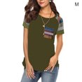 thumbnail image 1 of tredstone T-Shirt Femme Manches Courtes Col Rond Top à Rayures, T-Shirt Vert, M, 1 of 5