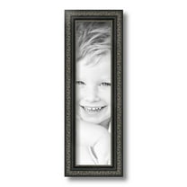 ArtToFrames 4" x 15" Antique Black Picture Frame, 4x15 inch Black Wood Poster Frame (WOM-5106)