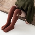 thumbnail image 5 of Medias lindas para niñas Medias largas hasta la rodilla con patrón de oso para niños para otoño e invierno en color caramelo L 18‑21 cm para niños de 5 a 8 años, 5 of 5