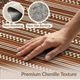 thumbnail image 6 of ODIKA 5'x7' Washable Area Rug Non-Slip, Chair-Friendly Boho Striped Central Chain Symmetrical Earthy Contrast Decor for Dining Room, Under Table, Home Office, 6 of 7