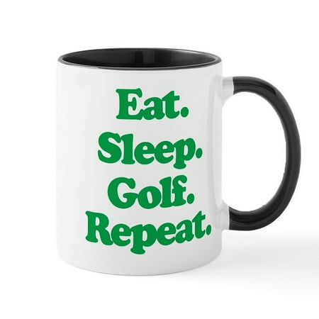 

CafePress - Eat Sleep Golf - 11 oz Ceramic Mug - Novelty Coffee Tea Cup