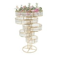 thumbnail image 4 of Dwellnix 5-Tier Crystal Wedding Flower Stand, Gold Iron and Acrylic,&nbsp; Freestanding Decoration for Weddings, Parties, and Special Events, 4 of 6