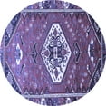 thumbnail image 1 of Ahgly Company Machine Washable Indoor Round Persian Blue Traditional Area Rugs, 8' Round, 1 of 4