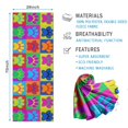 thumbnail image 2 of Colorful Dog Paw Footprint Hot Yoga Mat Towel Non Slip for Hot Yoga - Quick-Drying Yoga Mat Cover with 4 Corner Pockets with Travel Bag - Hot Yoga Towel Non Slip Grip Moisture Wicking Sweat 70"x26", 2 of 6