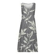 thumbnail image 3 of JULMCOMO Womens Dresses Swing Sleeveless Mini Dress Floral Print Round Neck Summer Tiered Sun Dresses Casual Loose Boho Beach Cover Up, 3 of 4