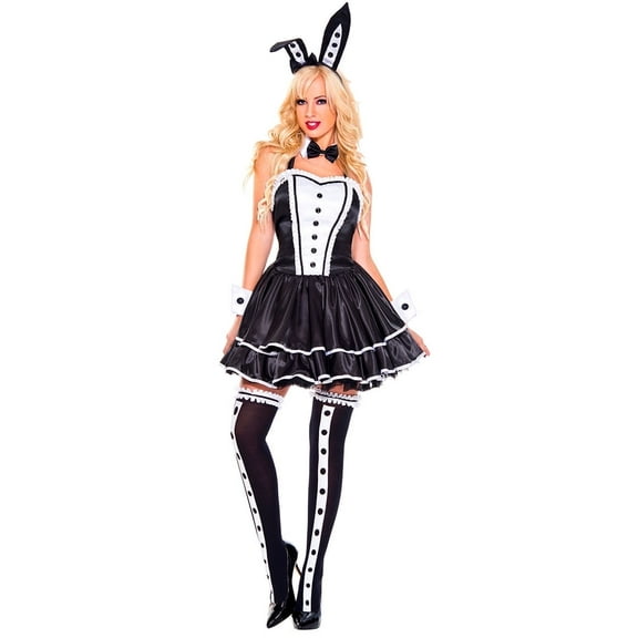 Music Legs Women's Dapper Bunny Costume, Sexy Dapper Bunny Costume