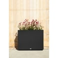 thumbnail image 5 of Veradek Block Series Span Medium 30" Plastic Planter - Black, 5 of 12