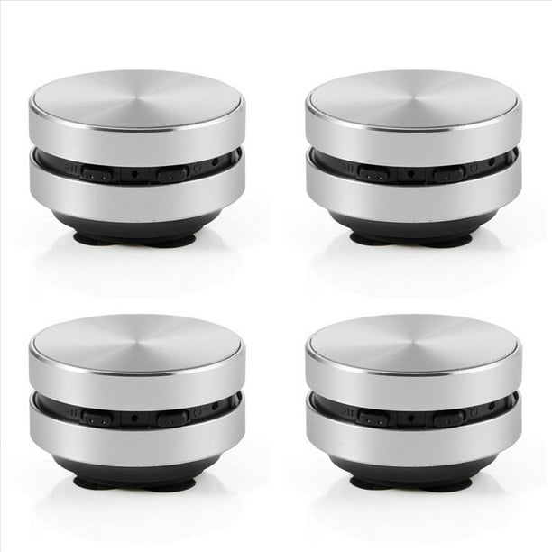 4X Altavoz de Conducción Ósea Compatible Portátil con Sonido Estéreo Altavoz Bluetooth (Plateado)
