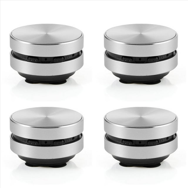 4X Altavoz de Conducción Ósea Compatible Portátil con Sonido Estéreo Altavoz Bluetooth (Plateado)