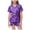 Z04-Dark Purple, variant on Kakishop Girls Pajama Sets Girls Satin Pajama Set Halloween Pumpkin Ghost Print Shirts and Shorts Short Sleeve Button Soft 2 Piece Outfits,Purple